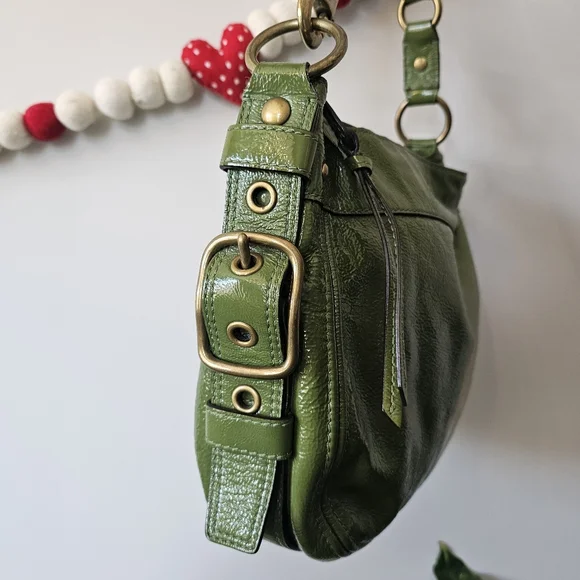 Y2K Coach 12735(f14707) Green Leather Zoe Medium Hobo Shoulder Bag - Picture 5 of 14